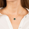 Necklace, Green Agate, Diamonds, Yellow Gold