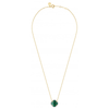 Collier, Agate Verte, Diamants, Or Jaune