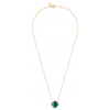 Green Agate + Diamonds Yellow Gold Victoria Diamonds Necklace
