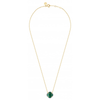 Collier, Agate Verte, Diamants, Or Jaune