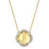 Necklace, Citrine, Diamonds, Yellow Gold