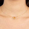 Collier, Citrine, Diamants, Or Jaune