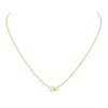 Move Uno necklace, mini model Move Uno necklace in 18-karat yellow gold, motif set with a moving brilliant-cut diamond in the center.
