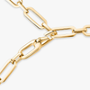 Move Link half pavé chain necklace Move Link diamond necklace in pink gold