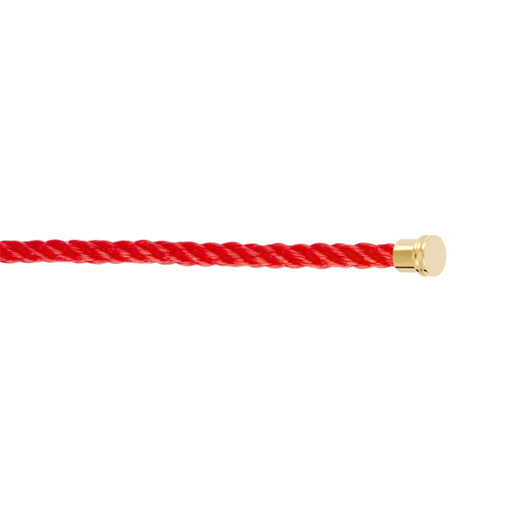CÂBLE ROUGE POUR BOUCLE MOYENNE EN OR JAUNE