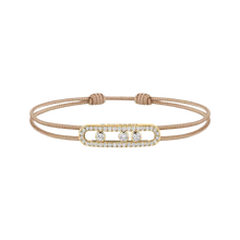  Bracelet cordon beige pavé Messika Care(s) Bracelet Diamant Or Jaune