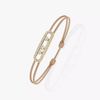 Messika Care(s) beige pavé cord bracelet