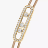 Messika Care(s) beige pavé cord bracelet