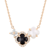 Necklace, Onyx, Mother Of Pearl, Diamonds, Rose Gold