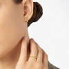 Yellow Gold Granelli Hoop Earring
