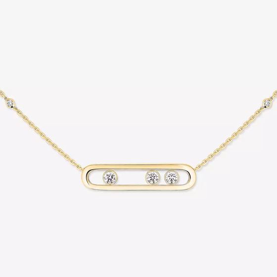 Move Yellow Gold Diamond Necklace