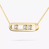 Move Yellow Gold Diamond Necklace