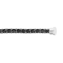  18k white gold black diamond line bracelet