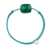 Bracelet, Green Agate, South Sea Cord