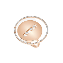  Pink Gold Diamond Ring Lucky Move LM