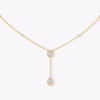 My Twin tie necklace Yellow gold diamond tie necklace 0.10ct My Twin