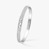 Move Noa pavé bangle small White Gold Diamond Bracelet