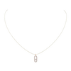 Messika CARE(S) Cream Cord Pavé Necklace Pink Gold Diamond Necklace