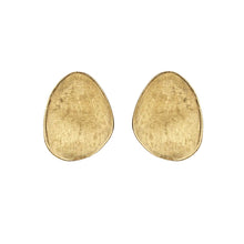  18kt yellow gold stud earring _BIG SIZE