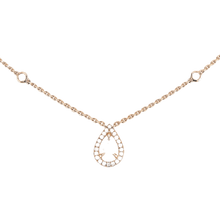  Pink Gold Diamond Necklace Joy Pear Diamond 0.25ct