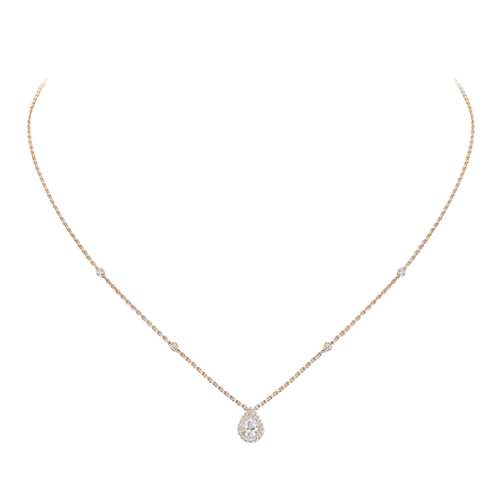 Joy 0.25ct Pink Gold Diamond Necklace