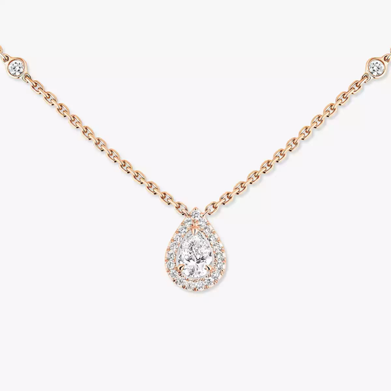 Joy 0.25ct Pink Gold Diamond Necklace