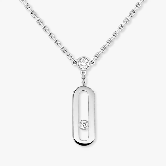 Collier 2 rangs Move Uno Collier Diamant Or Blanc