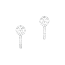  Joy Hoop Earrings Round Diamonds 2x0.10ct White Gold Diamond Earrings