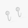 White Gold Diamond Earrings Joy Hoop Earrings Round Diamonds 2x0.10ct