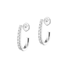  Gatsby XS Hoop White Gold Diamond Earrings