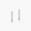 Gatsby XS Hoop White Gold Diamond Earrings