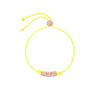 Gold Plated Silver Cube & Cord Bracelet