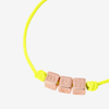 Gold Plated Silver Cube & Cord Bracelet
