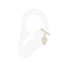  Fiery clip earring 0.10ct Yellow Gold Diamond Earrings