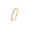 Gatsby wedding band, medium model Yellow gold diamond wedding ring Gatsby