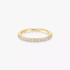 Gatsby wedding band, medium model Yellow gold diamond wedding ring Gatsby