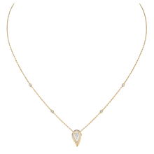  Fiery 0.10ct Yellow Gold Diamond Necklace