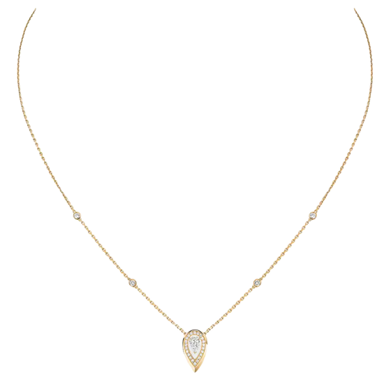 Fiery 0.10ct Yellow Gold Diamond Necklace