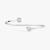 My Twin Toi & Moi Thin Bangle 0.15ct x2 White Gold Diamond Bracelet