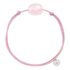 Bracelet, Powdery Pink Quartz, Old Rose Cord