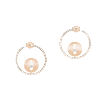  Pink Gold Diamond Earrings Créoles Lucky Move SM