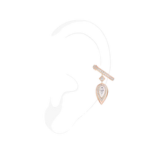  Fiery clip earring 0.10ct Pink Gold Diamond Earrings