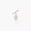 Fiery ear cuff Fiery 0.10ct mono clip diamond earring in pink gold