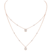 My Twin 2-Row 0.40 ct x 2 Pink Gold Diamond Necklace