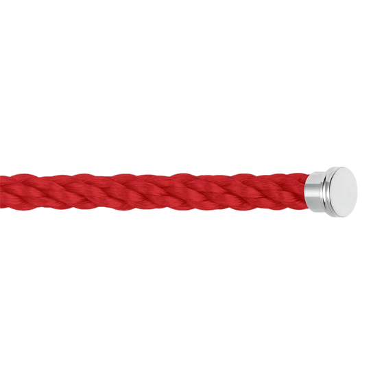 CÂBLE ROUGE POUR GRANDE BOUCLE EN OR BLANC