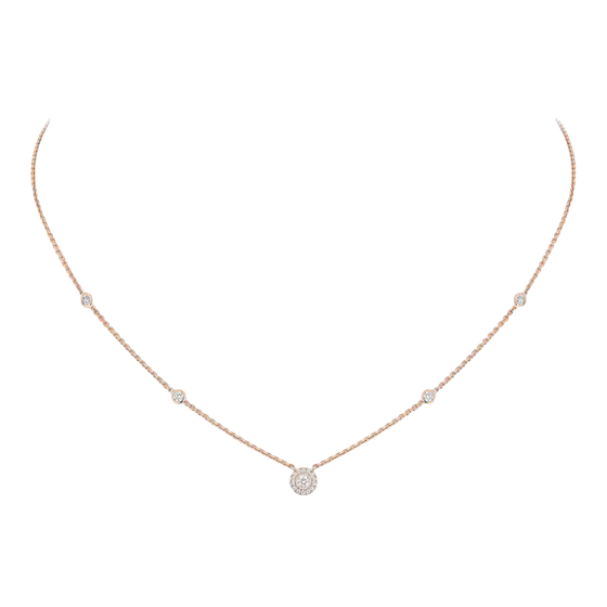 Joy XS Pink Gold Diamond Necklace