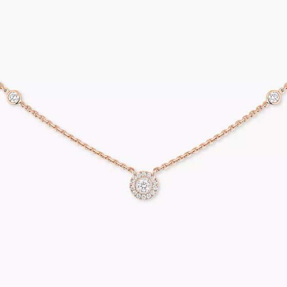 Joy XS Pink Gold Diamond Necklace