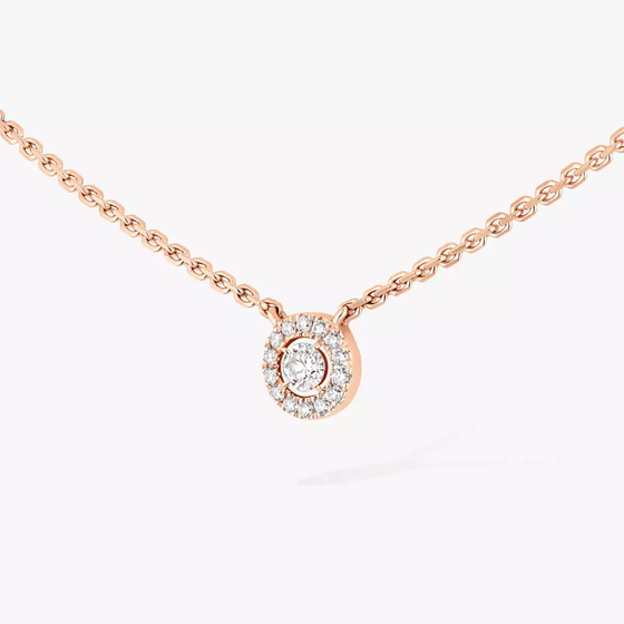 Joy XS Pink Gold Diamond Necklace