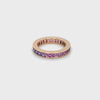 Bague pour femme en or rose et saphirs multicolores. Bague Michaud 011475.03.001