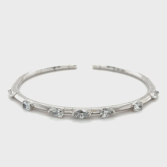 Multi Shaped Diamonds Bangle